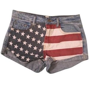 Forever 21 American flag denim shorts patriotic